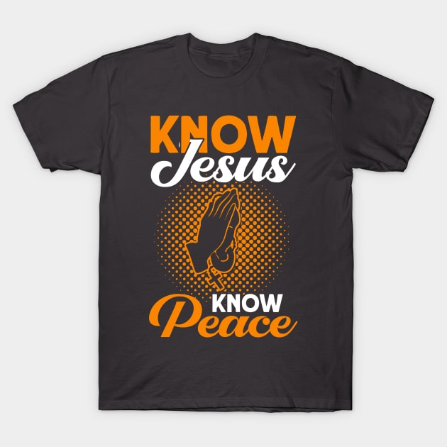 Know Jesus Know Peace Bible Study Christian T-Shirt by Toeffishirts